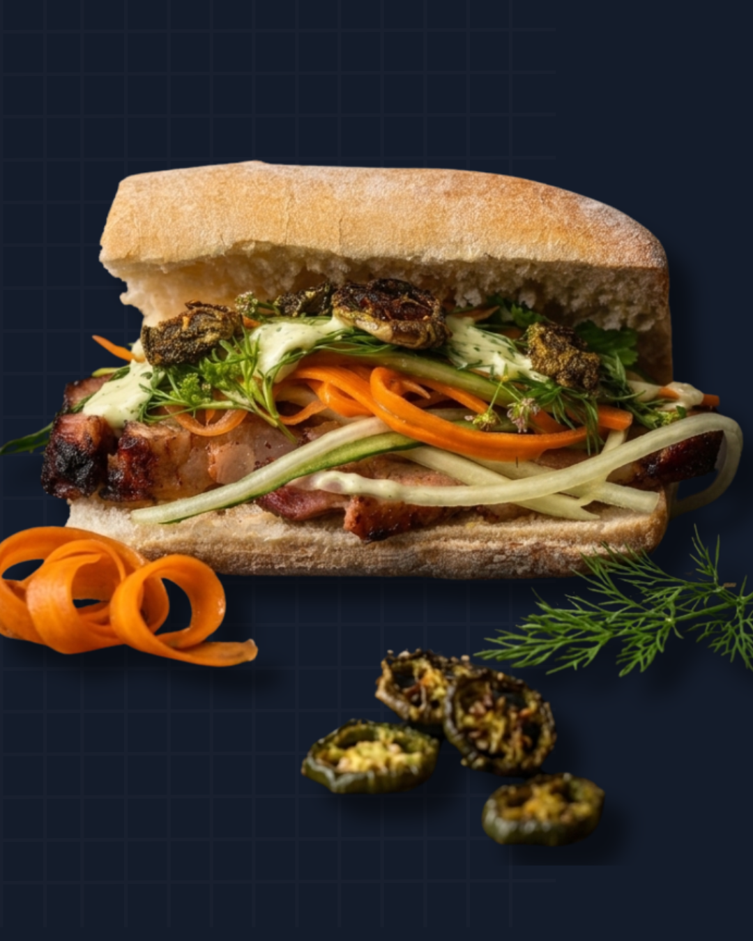 Bánh Mì de Panceta al Barril recién ensamblado
